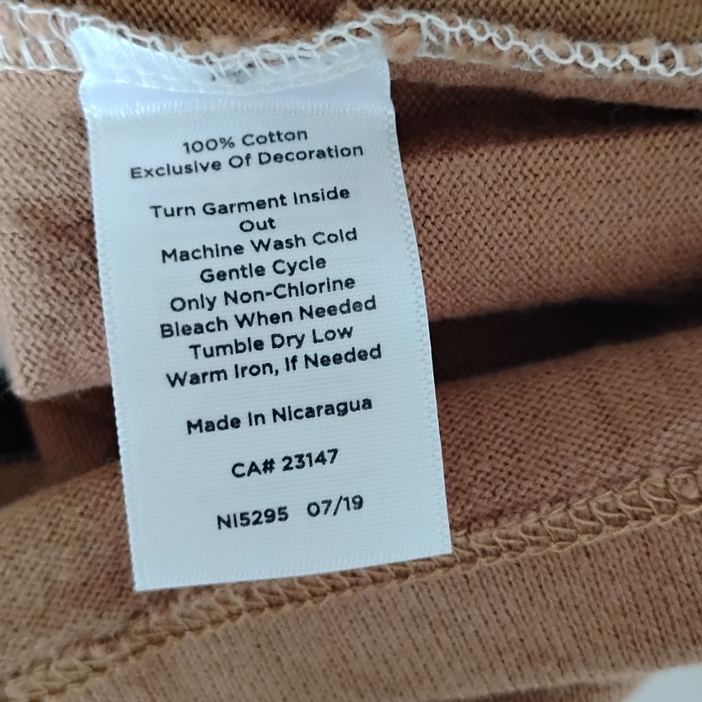 Talbots Cotton Breton Stripe Top Navy Cream Camel Classic Nautical Size M Petite - Picture 14 of 14